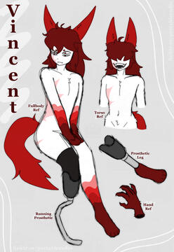 My oc Vincent’s reference sheet