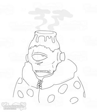 Clean sketch of Jogo from Jujutsu Kaisen
