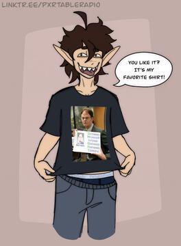 Clean sketch of my Dwight obsessed oc